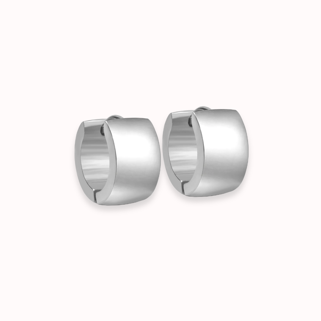 Classic Chunky Huggies Silver