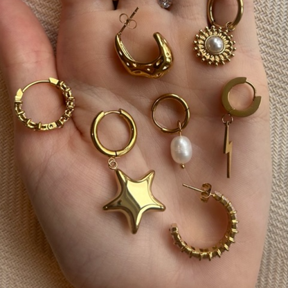 Golden Drip Hoops