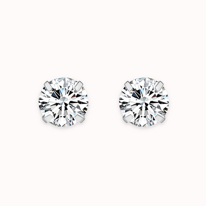 Diamond CZ Flat Back Studs Silver