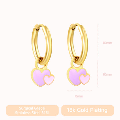 Double Love Heart Huggies