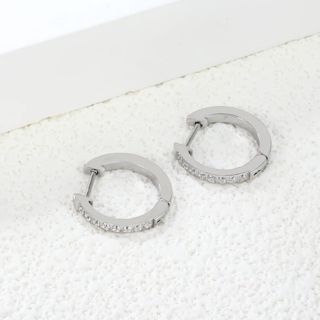 Everyday Sparkle Huggies Silver