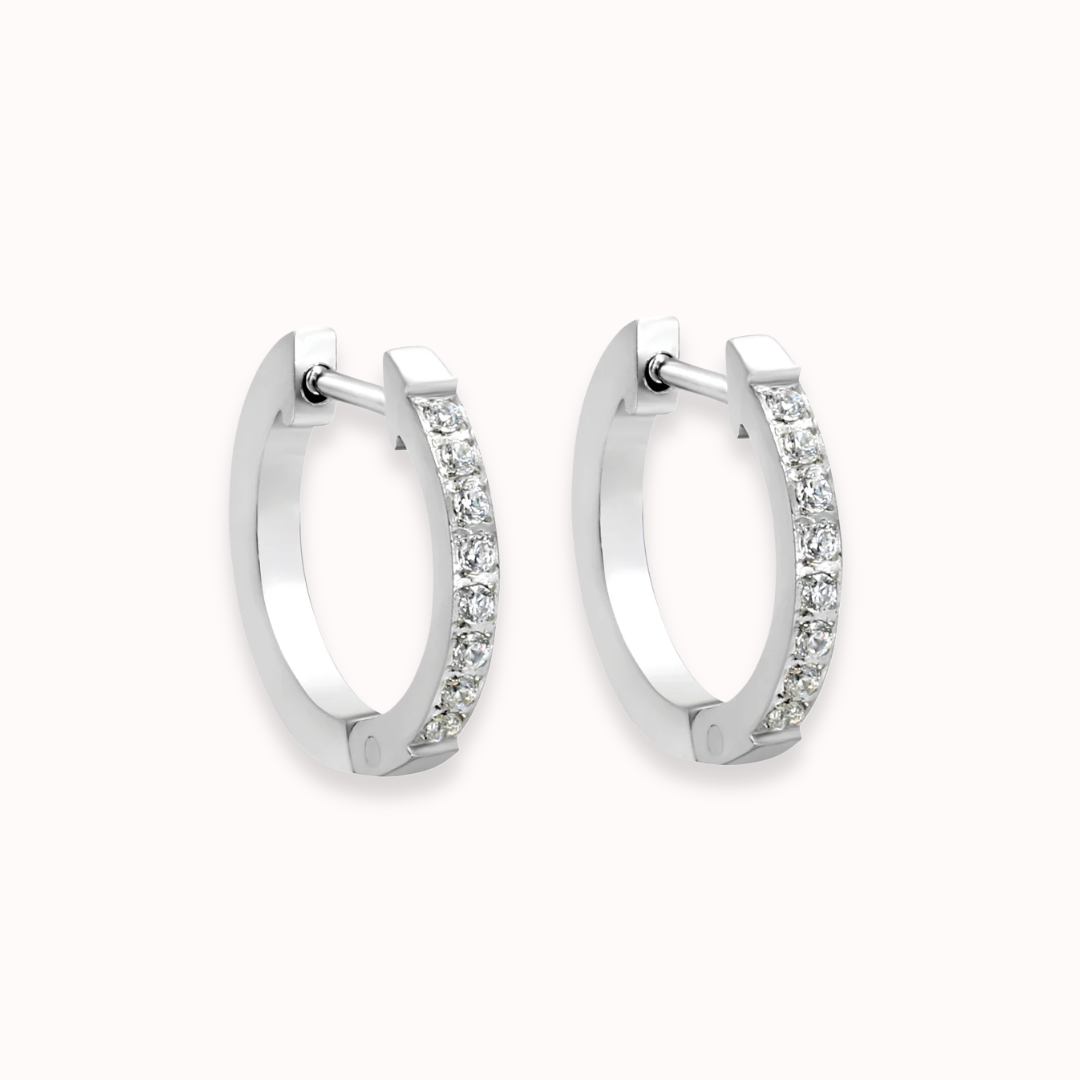 Everyday Sparkle Huggies Silver