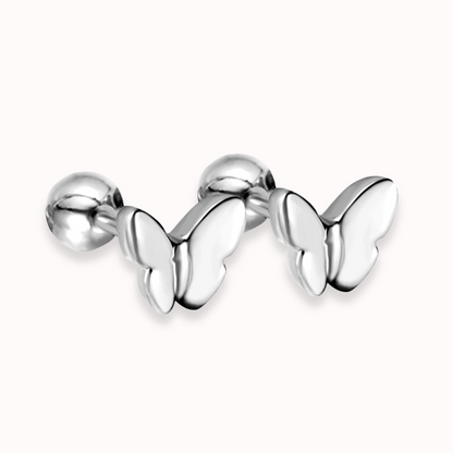 Flutter Screw Back Studs Silver