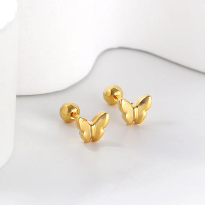 Flutter Screw Back Studs Gold