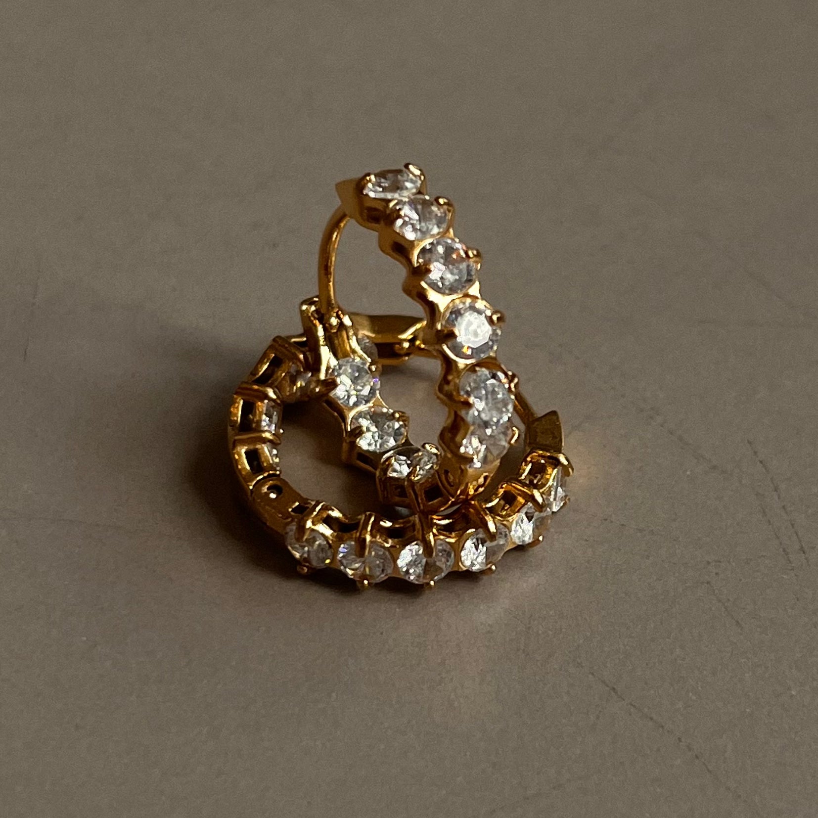 Starlight Spark CZ Diamond Hoops Silver