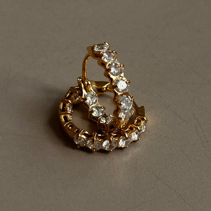 Starlight Spark CZ Diamond Hoops Silver