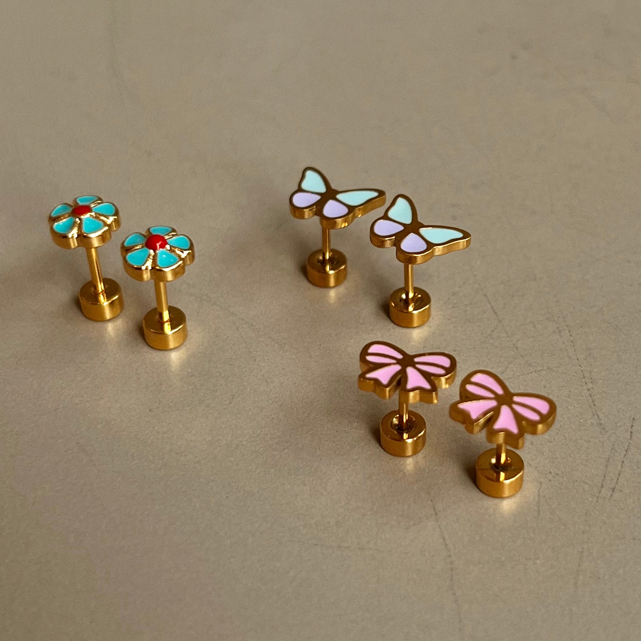 Candy Bow Flat Back Studs