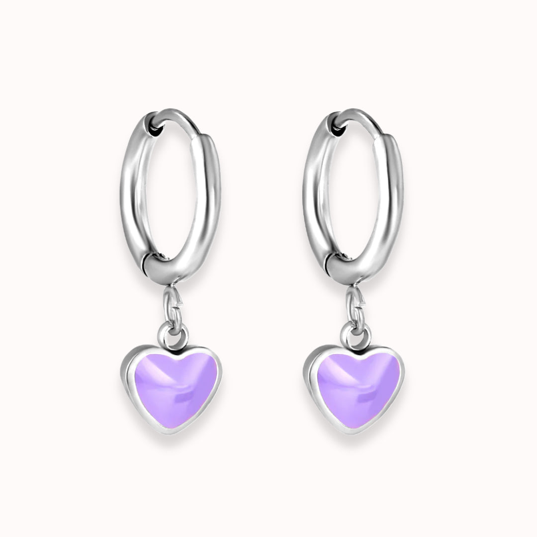 Heart Huggies Silver