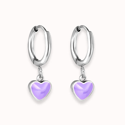 Heart Huggies Silver