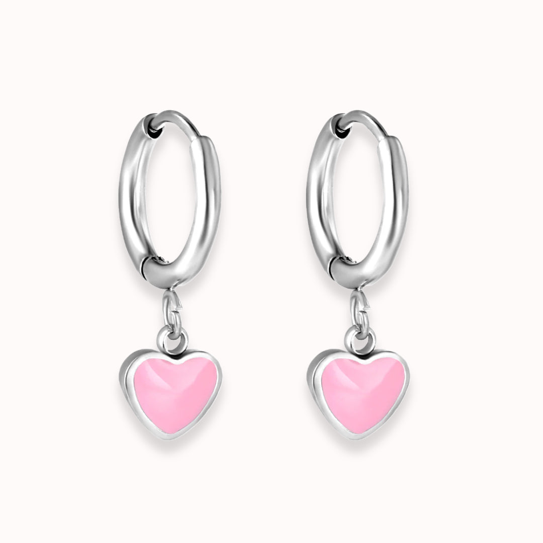 Heart Huggies Silver