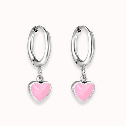 Heart Huggies Silver