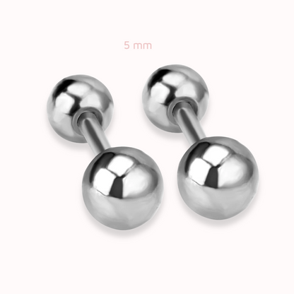 Screw Back Studs Silver