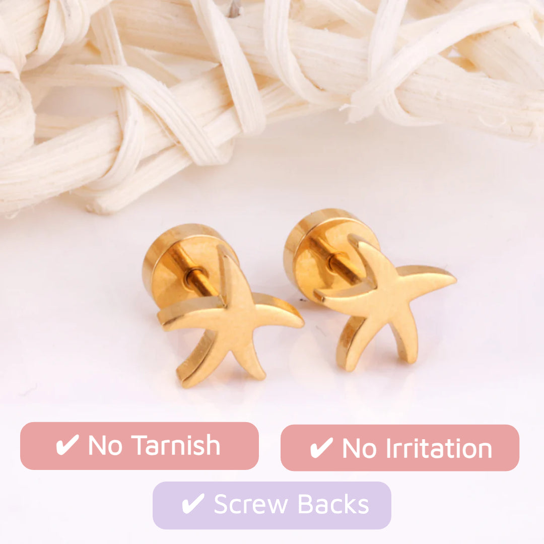 Starfish Flat Back Studs