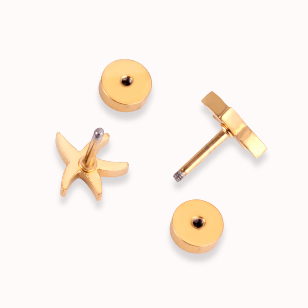 Starfish Flat Back Studs