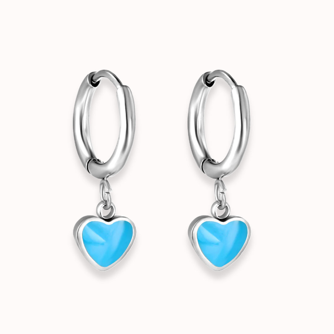 Heart Huggies Silver