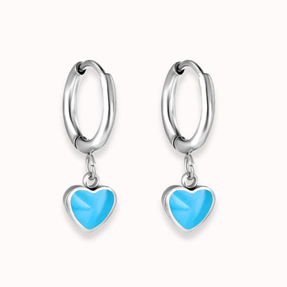 Heart Huggies Silver