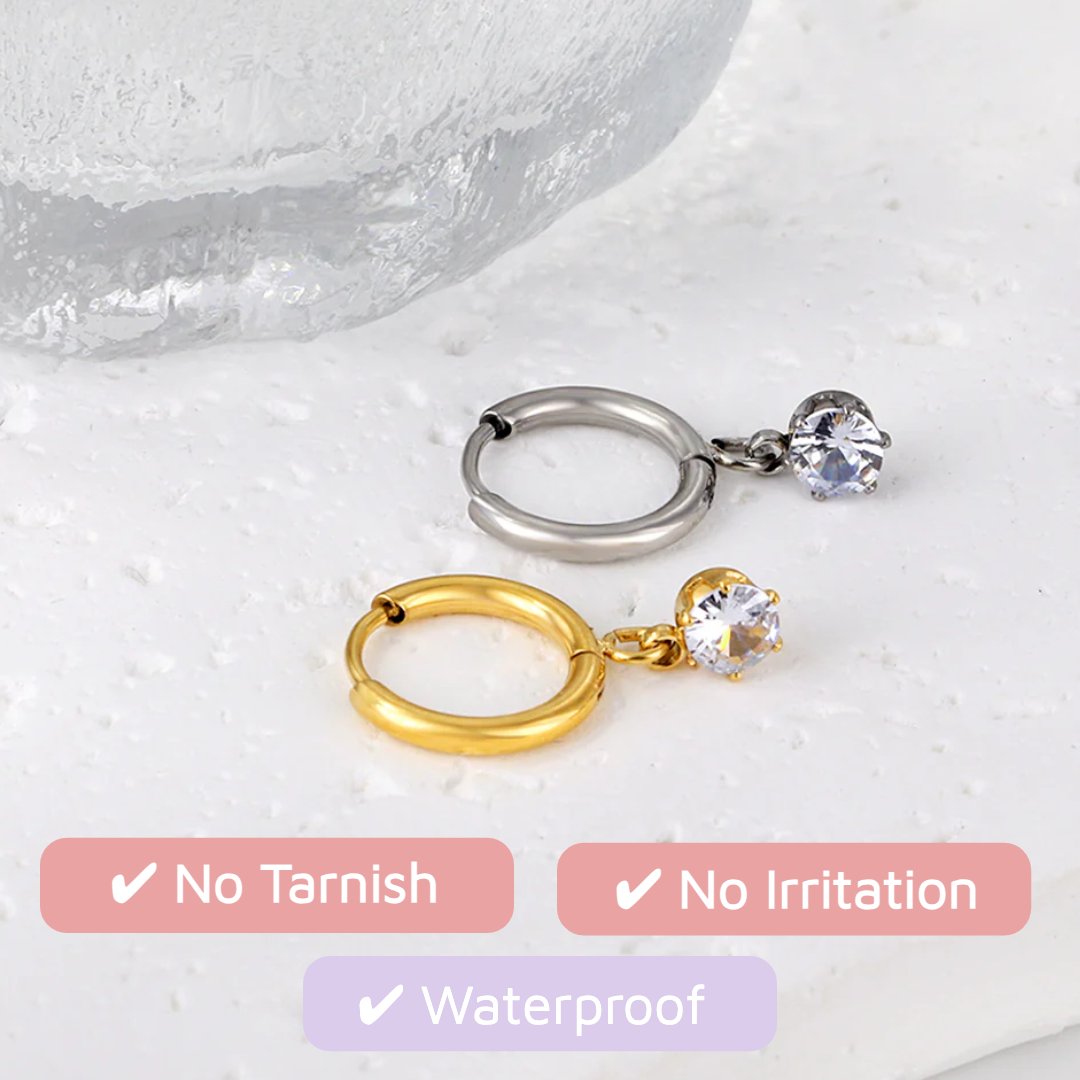 Twinkle CZ Diamond Huggies Gold