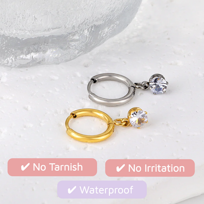 Twinkle CZ Diamond Huggies Gold