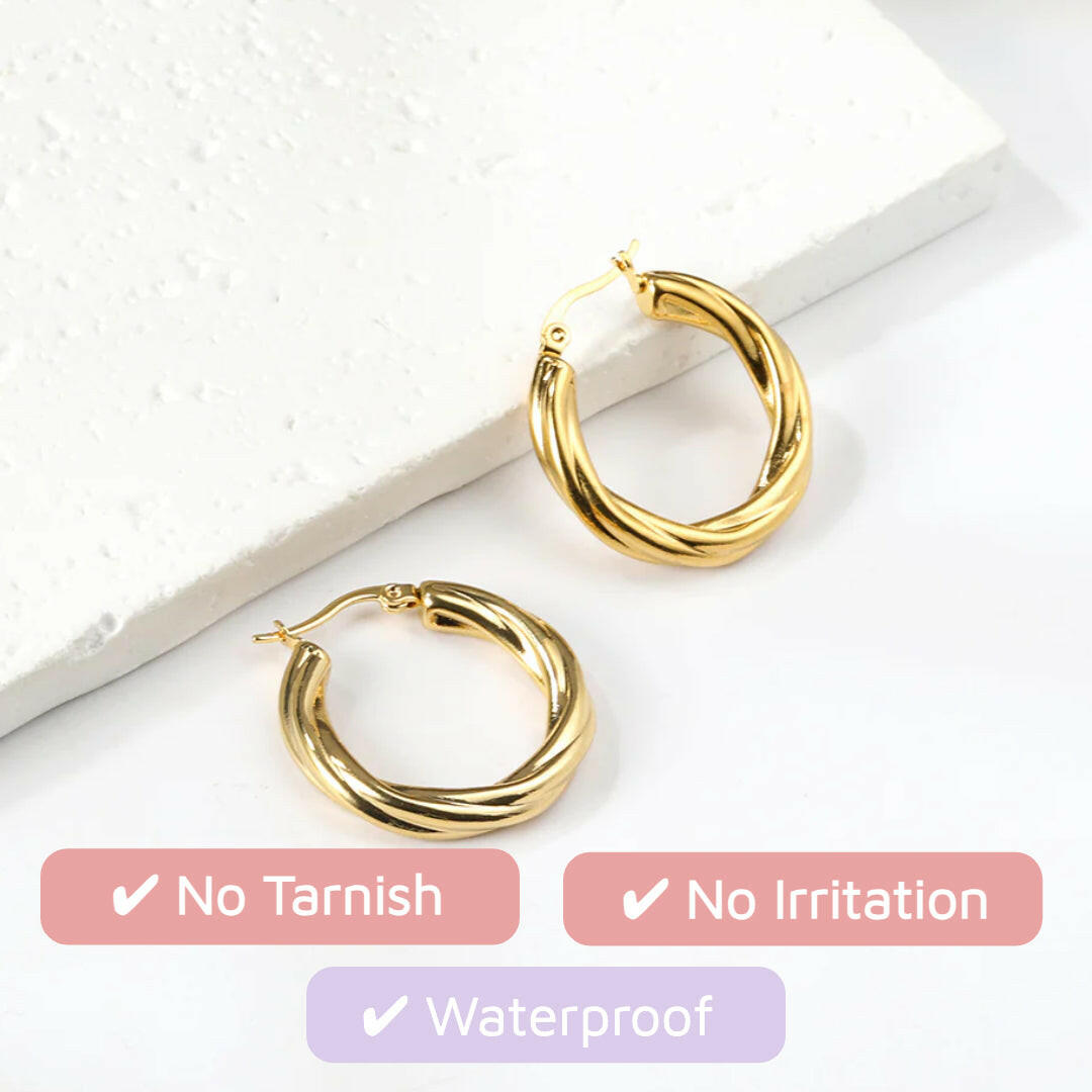 Twisted Hoops Gold