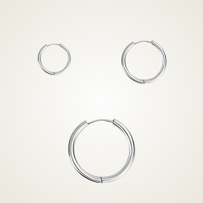 Everyday Hoops Silver Set