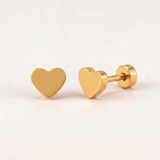 Classic Heart Flat Backs Gold