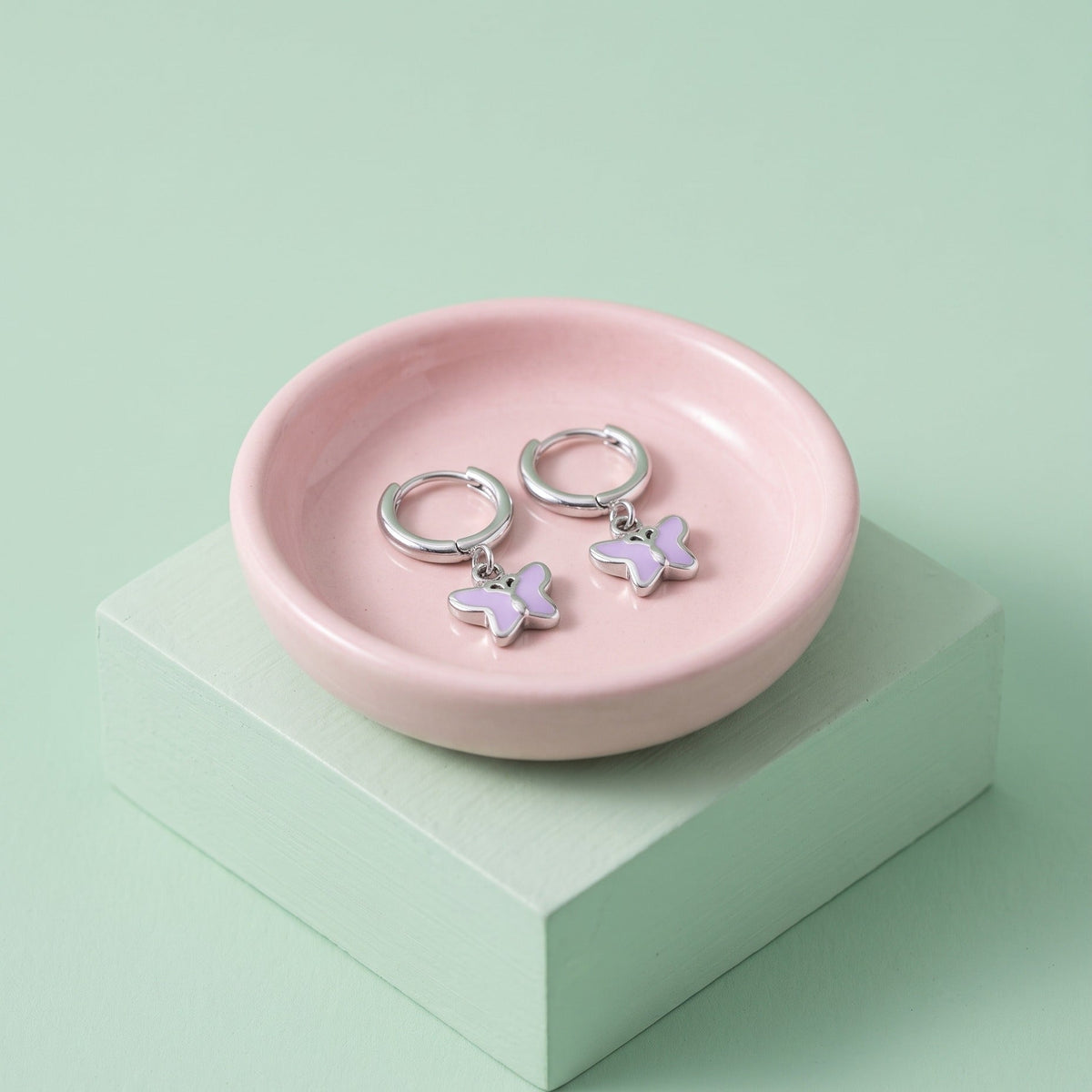 Butterfly Flutter Huggies Silver