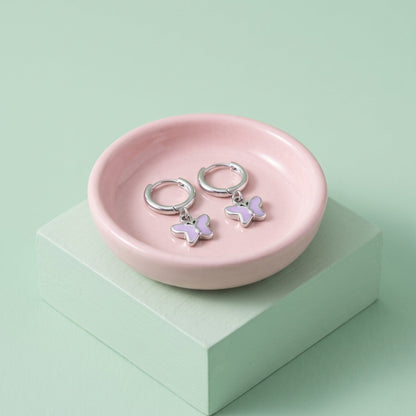 Butterfly Flutter Huggies Silver