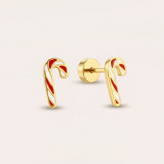 Candy Cane Flat Back Studs