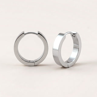 Classic Sleek Hoops Silver