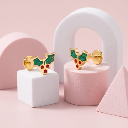 Holly Flat Back Studs