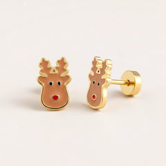 Reindeer Flat Back Studs