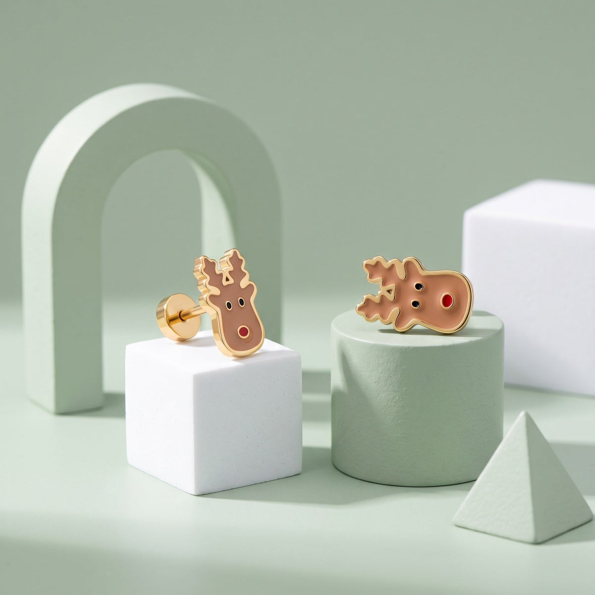 Reindeer Flat Back Studs