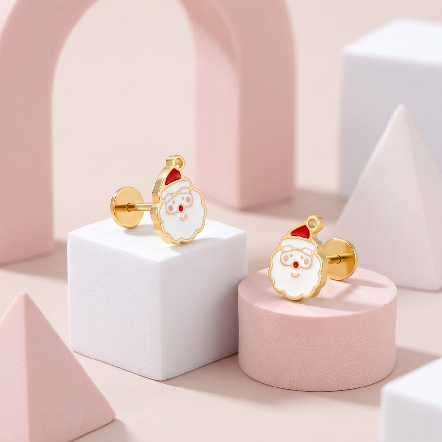 Santa Flat Back Studs
