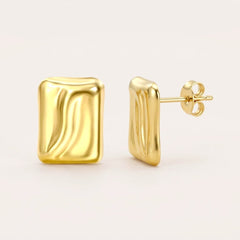 Square Wavy Studs