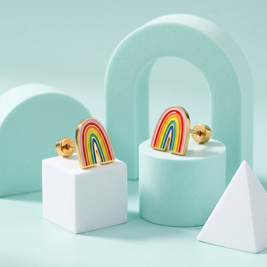 Tall Rainbow Flat Back Studs