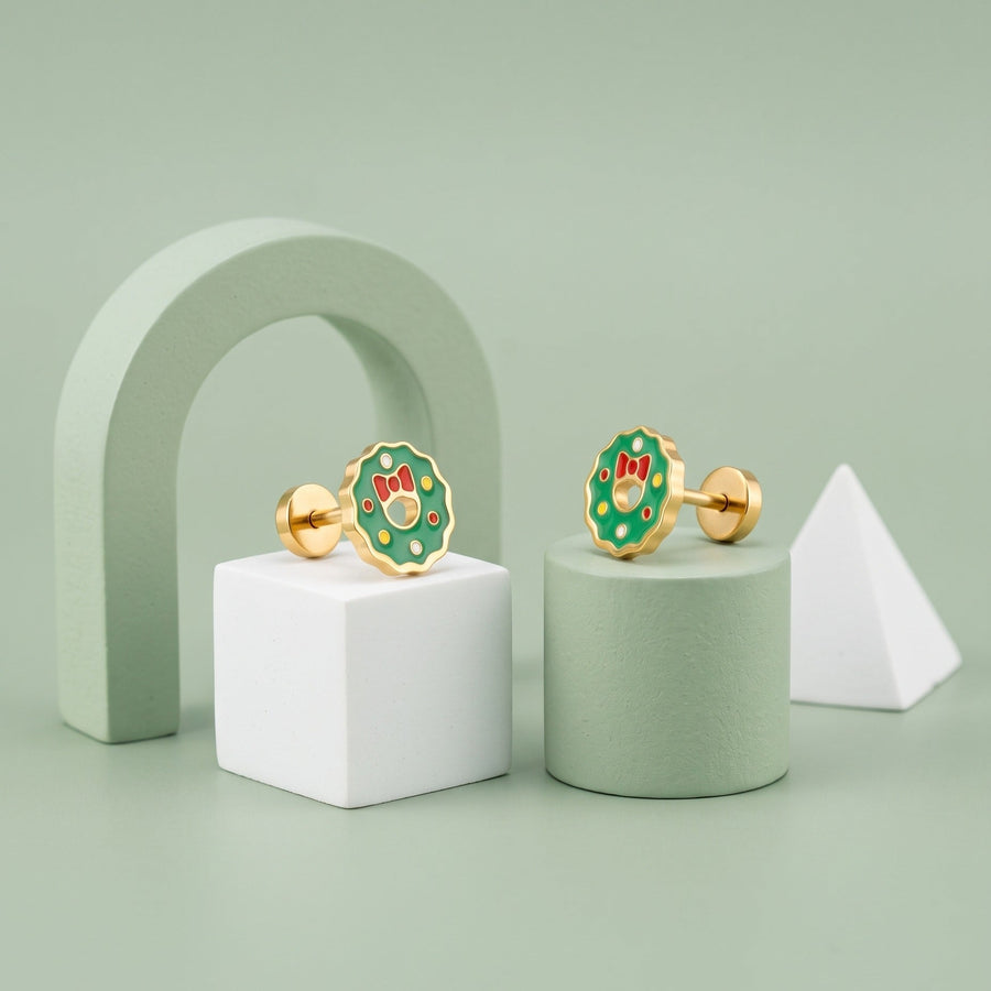 Wreath Flat Back Studs