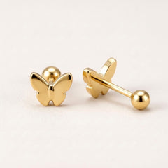 Flutter Screw Back Studs Gold