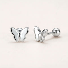 Flutter Screw Back Studs Silver