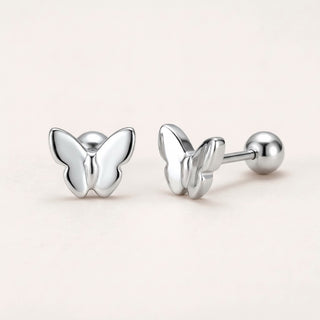 Flutter Screw Back Studs Silver