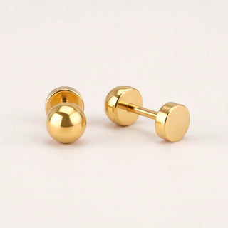 Simple Flat Back Studs Gold