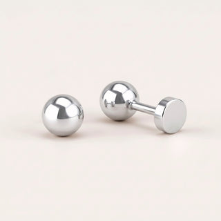 Simple Flat Back Studs Silver