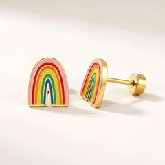 Tall Rainbow Flat Back Studs
