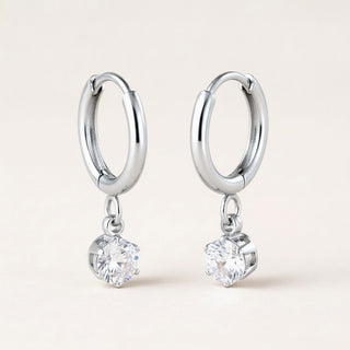 Twinkle CZ Diamond Huggies Silver